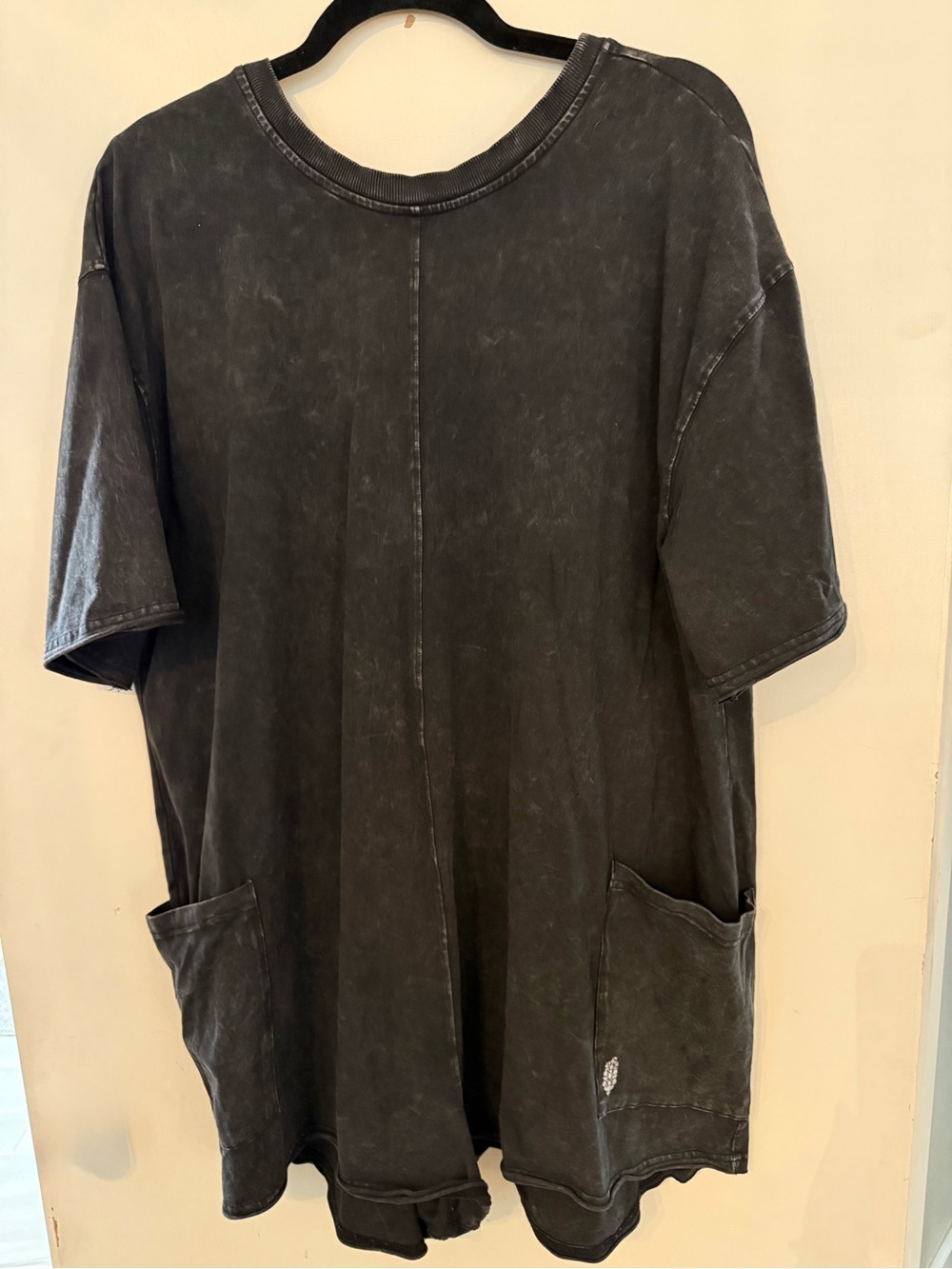 FP Movement by Free People Washed Charcoal Pocket Romper